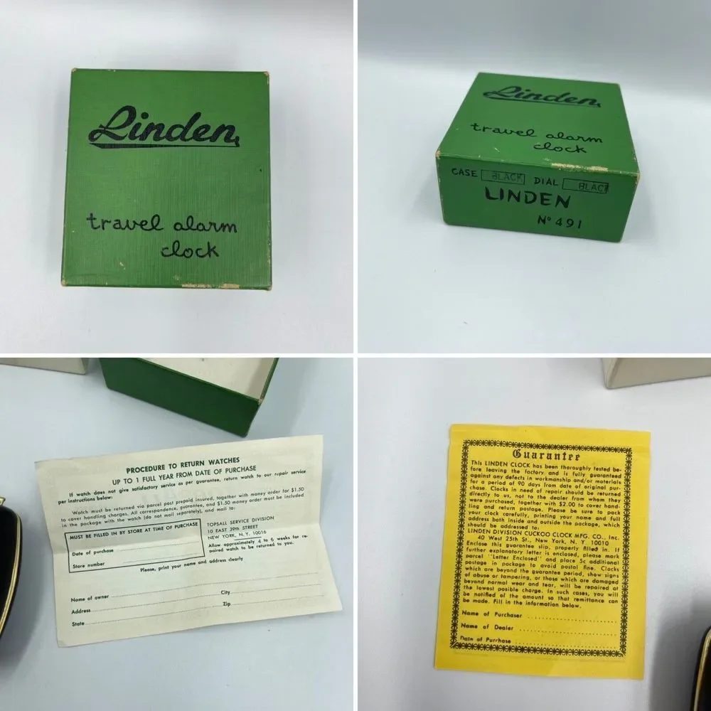 VINTAGE LINDEN TRAVEL ALARM CLOCK No 461